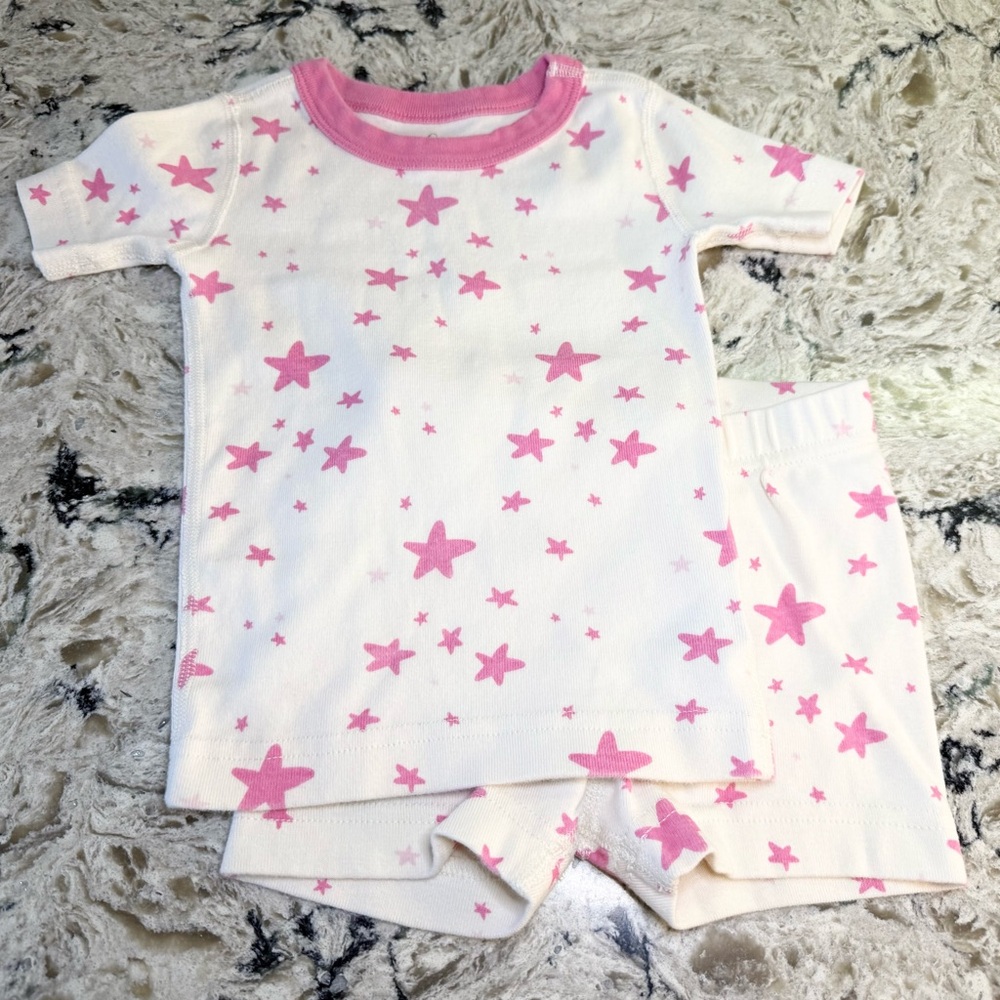 Hanna Andersson Pink Star Pajama Set